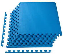 Load image into Gallery viewer, 1/2&quot; Thick Flooring Puzzle Exercise Mat with High Quality EVA Foam Interlocking Tiles, 6 Piece, 24 Sq Ft, Blue
