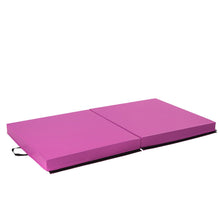 Load image into Gallery viewer, 6&#39;x3.2&#39;x4&#39;&#39; Gymnastic Mat Thick Two Folding Panel Fitness Exercise Pink