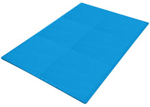 Load image into Gallery viewer, 1/2&quot; Thick Flooring Puzzle Exercise Mat with High Quality EVA Foam Interlocking Tiles, 6 Piece, 24 Sq Ft, Blue