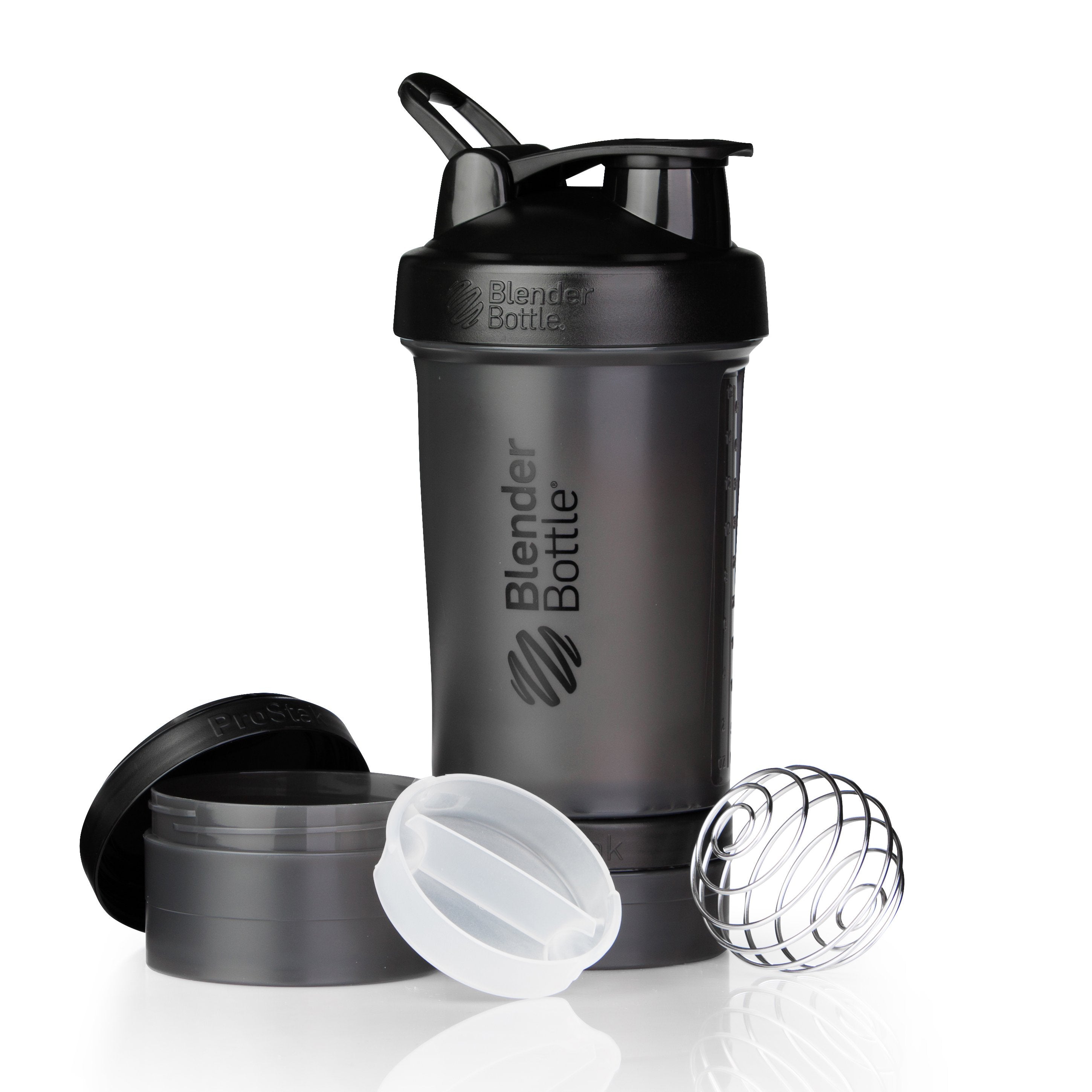 BlenderBottle 22oz ProStak Shaker with 2 Storage Jars FC White