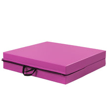 Load image into Gallery viewer, 6&#39;x3.2&#39;x4&#39;&#39; Gymnastic Mat Thick Two Folding Panel Fitness Exercise Pink