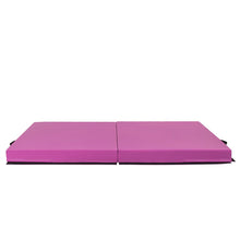 Load image into Gallery viewer, 6&#39;x3.2&#39;x4&#39;&#39; Gymnastic Mat Thick Two Folding Panel Fitness Exercise Pink