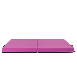 6'x3.2'x4'' Gymnastic Mat Thick Two Folding Panel Fitness Exercise Pink